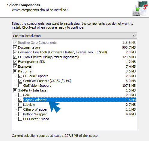 Select Components Dialog