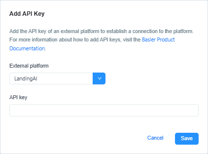 Add API Key Dialog