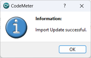 CmFAS Assistant - License Update File Import Success
