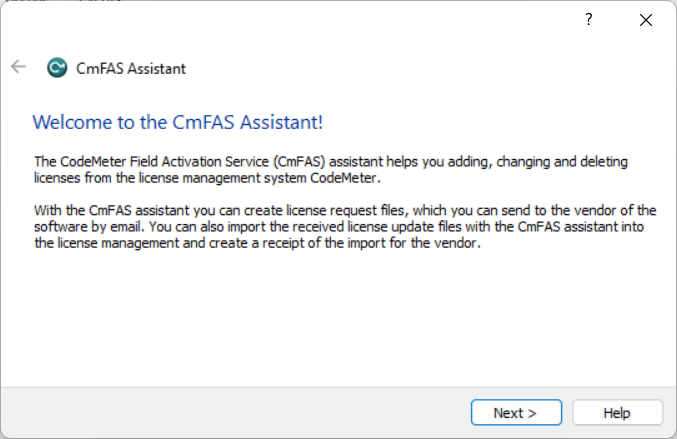 CmFAS Assistant - Welcome Page