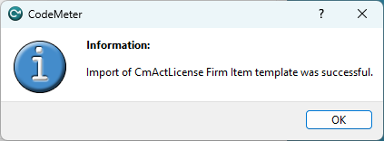 Template Import Successful