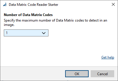 Data Matrix Code Reader Starter vTool 设置