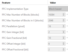 pylon Viewer: Setting FFC Gain and Offset Ranges