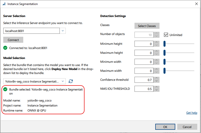 Bundle for Instance Segmentation Selected