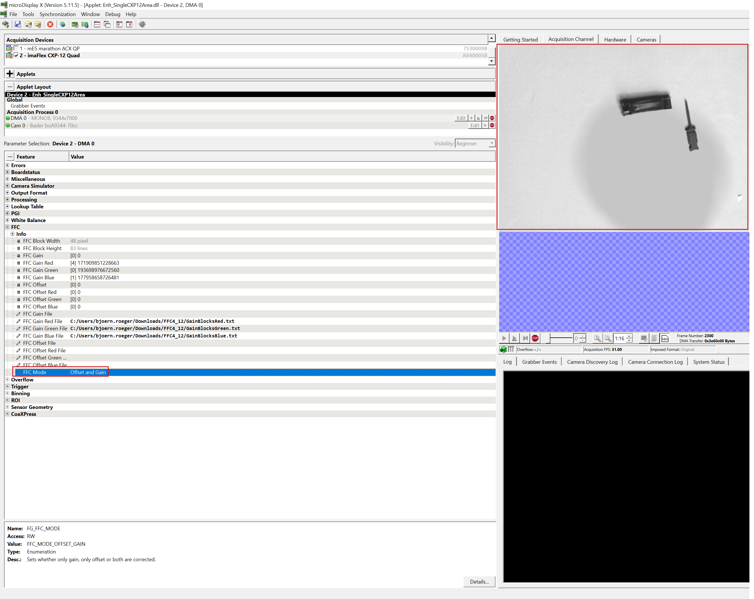 Applying Offset and Gain Values for Flat-Field Correction in microDisplay x Applying Offset and Gain Values for Flat-Field Correction in microDisplay x