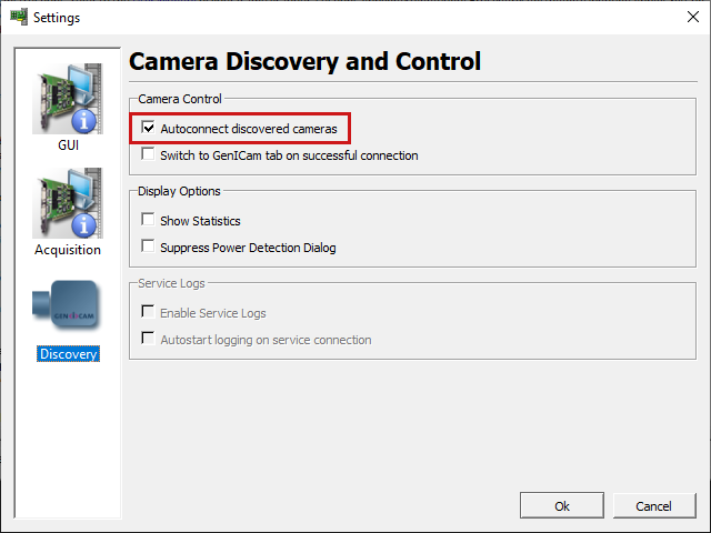 Configuring Camera Discovery in microDisplay X