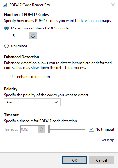 PDF417 Code Reader Pro vTool 设置