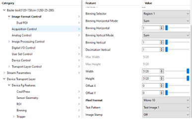 pylon Viewer: Setting Pixel Format