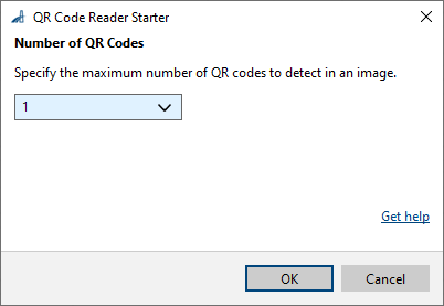 QR Code Reader Starter vTool 设置