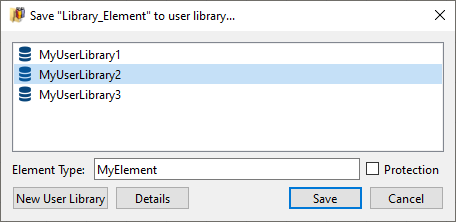Saving New User Library Element