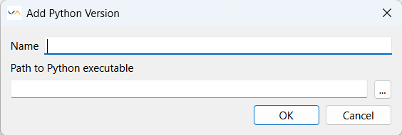 Add Python Version 对话框 Add Python Version 对话框