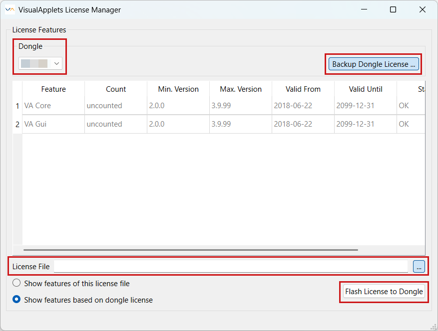VisualApplets License Manager VisualApplets License Manager