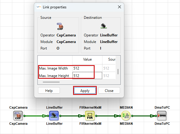 Green Links in VisualApplets Design