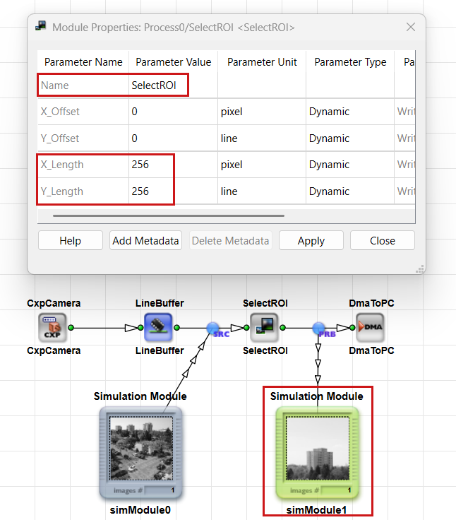 Selecting an ROI with the SelectROI Operator
